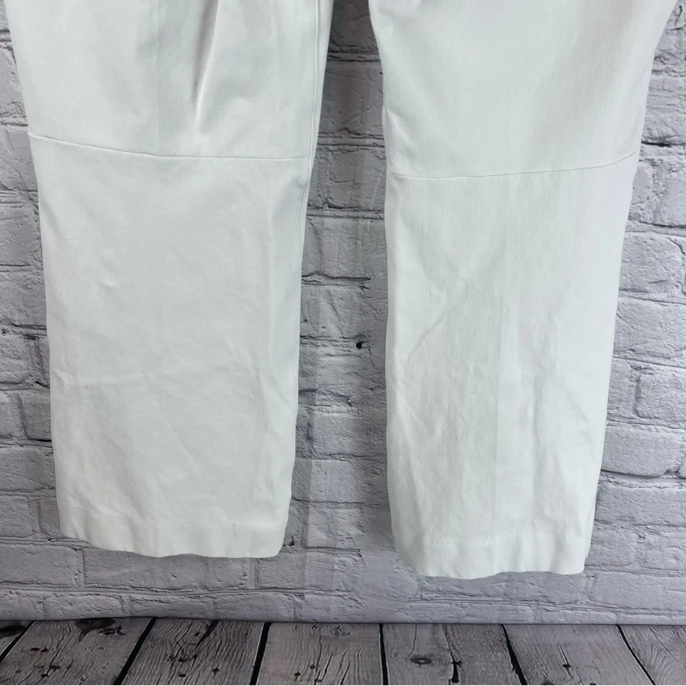 SPANX Flared‎ Pull-On Cropped Jeans Tummy Control Stretch Women’s Large White - Picture 6 of 12
